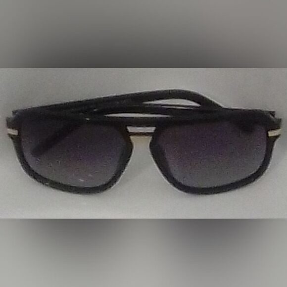 Like-New The Bruce 2.0 Black Sunglasses with Gold Accents - Picture 5 of 8